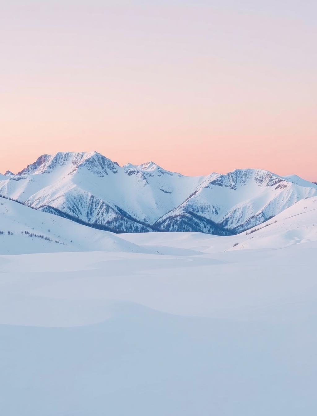 Snowy Colorado peaks at dusk